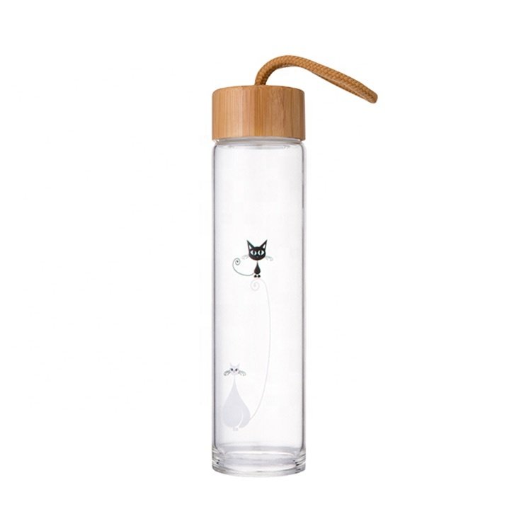 creativity portable sport glass water bottle wholesale new style borosilicate glass water bottle
