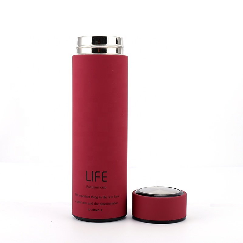 500ml Sports Stainless Steel Double Layer Rubber Coated Thermos Vacuum Flask Thermos Bottle