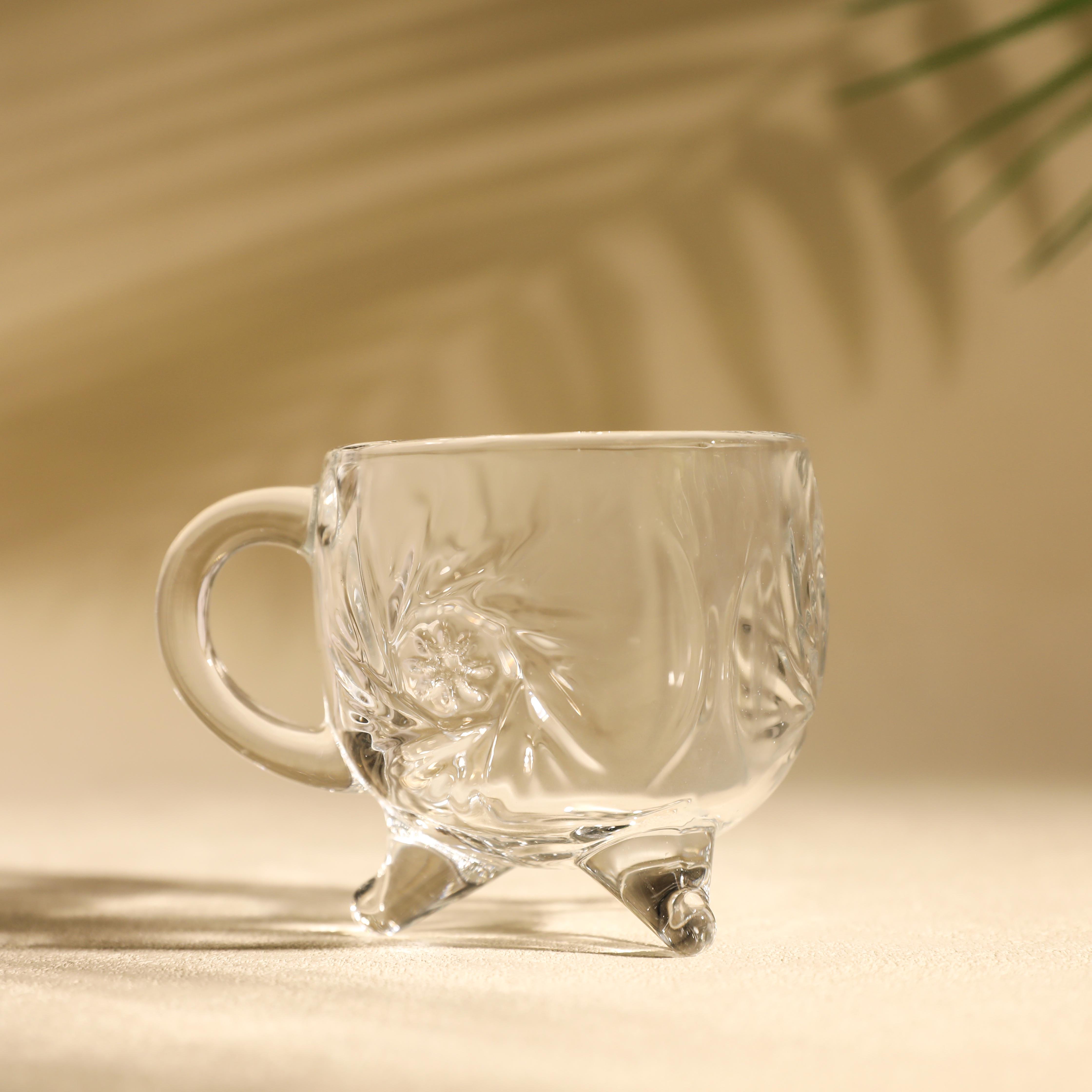 European style Clear Drinking cup Glass Coffee Mugs for Restaurant and Home party
