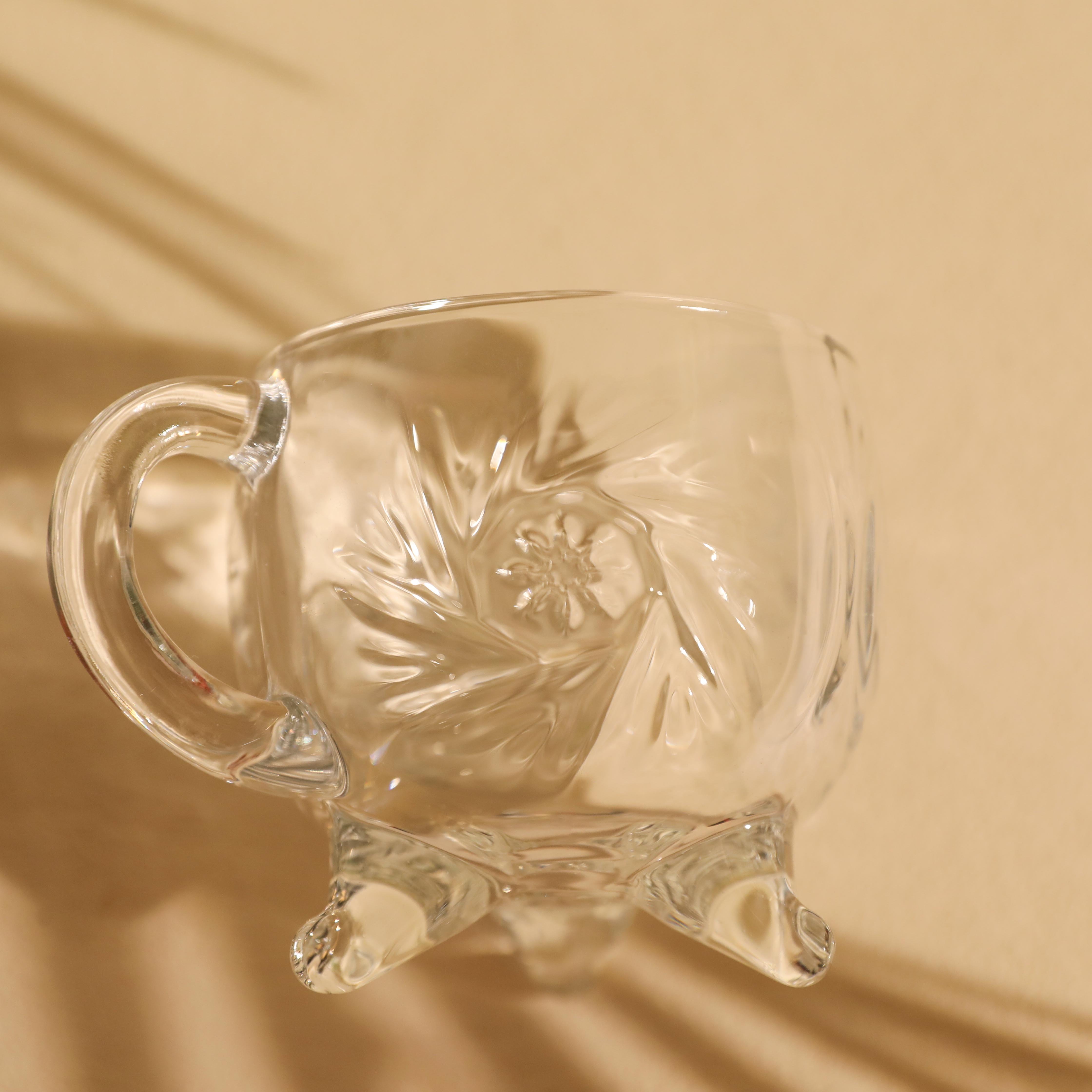 European style Clear Drinking cup Glass Coffee Mugs for Restaurant and Home party