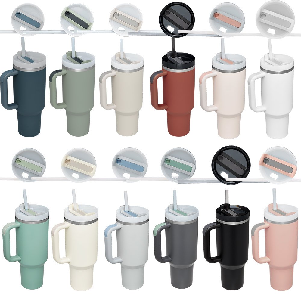 blank sublimation mug 40oz Adventure Travel Tumbler With Handle & Straw termos