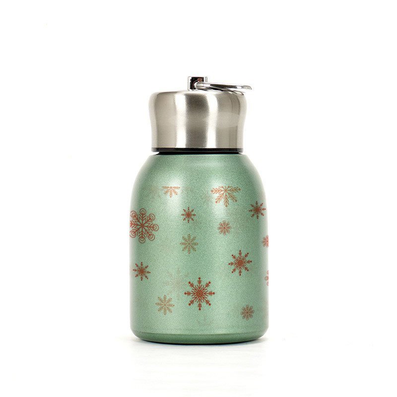 GZYSL 300ML Mini Portable Thermos Mug Simple Big Belly Thermos Measuring Cup Stainless Steel Travel Coffee Bottle with Handle