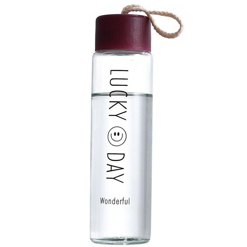 Hot Sale 360ml Cute Frosted Color Drinkware Matte Glass Water Bottle