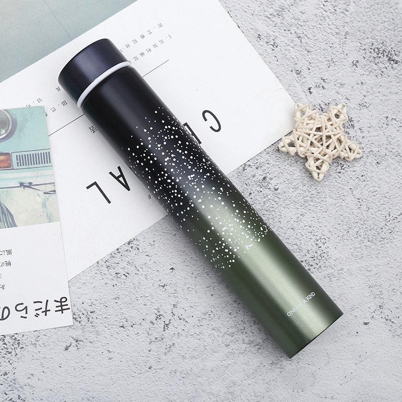 245ml double wall thermos water bottle slim thin women stainless steel vacuum flask