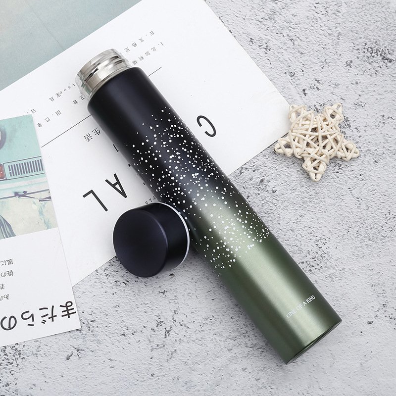 245ml double wall thermos water bottle slim thin women stainless steel vacuum flask