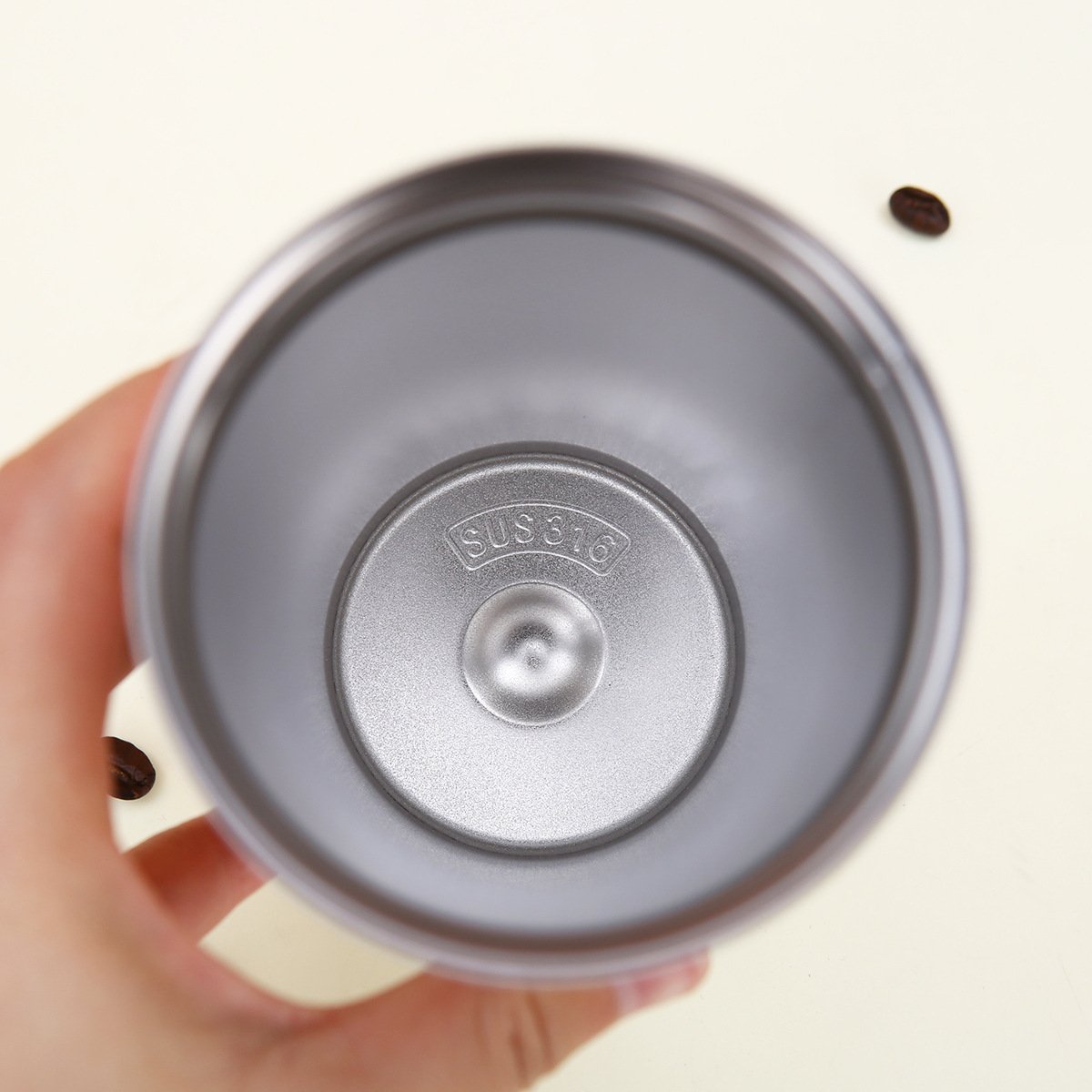 Hot selling 530ml 316 stainless steel travel cup double wall vacuum insulated coffee mug with rope lid