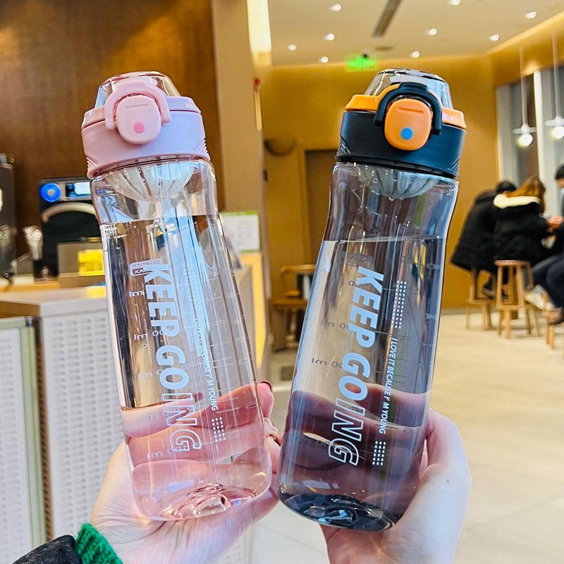 Cheap 500ml 650ml 800ml bpa free plastic Direct drinking clear sport water bottle