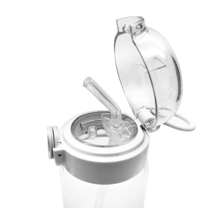 2022 Reusable Transparent Summer Design Outdoor 240ml Borosilicate Glass Water Bottle with Straw