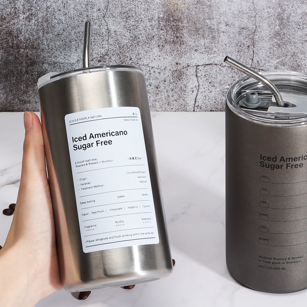 Customized Logo Stainless Steel Iced Americano Vacuum Insulation Coffee Mug