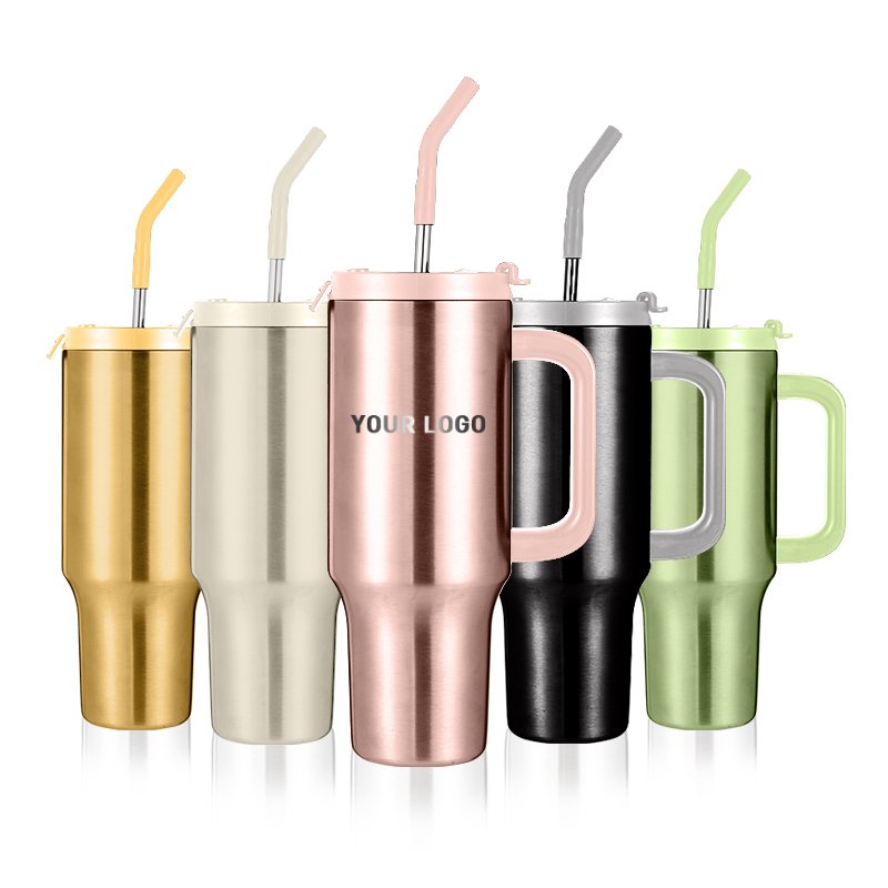 40oz New Design Tumbler Double Wall 304 Stainless Steel Tumbler Insulated Vacuum Flask With Leak-proof Lid Customized Logo Color