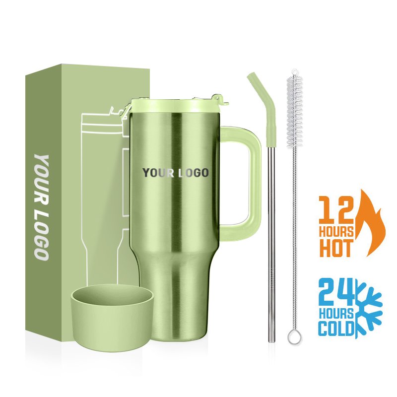 40oz New Design Tumbler Double Wall 304 Stainless Steel Tumbler Insulated Vacuum Flask With Leak-proof Lid Customized Logo Color