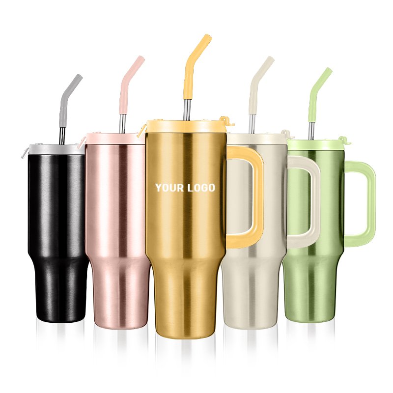 40oz New Design Tumbler Double Wall 304 Stainless Steel Tumbler Insulated Vacuum Flask With Leak-proof Lid Customized Logo Color