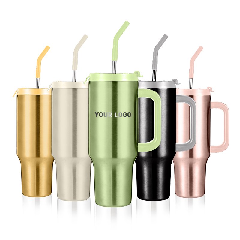 40oz New Design Tumbler Double Wall 304 Stainless Steel Tumbler Insulated Vacuum Flask With Leak-proof Lid Customized Logo Color