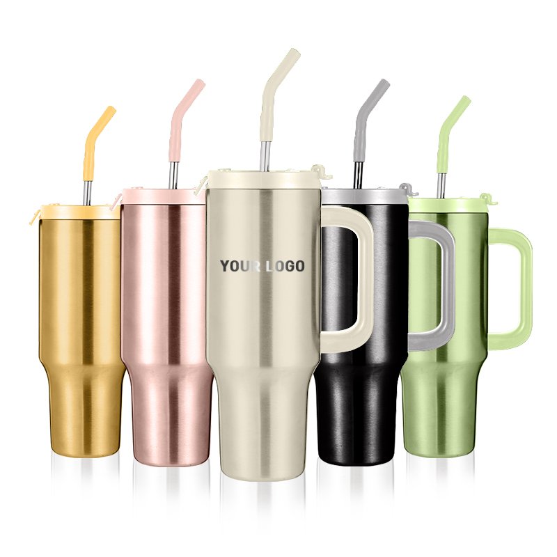 40oz New Design Tumbler Double Wall 304 Stainless Steel Tumbler Insulated Vacuum Flask With Leak-proof Lid Customized Logo Color