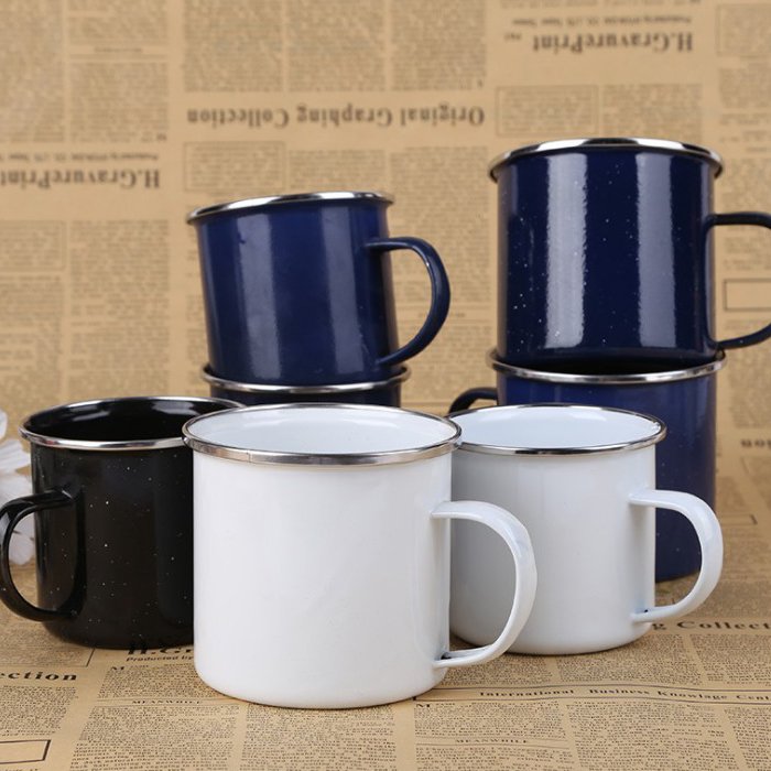 Unionpromo Cheap Stainless steel Sublimation enamel mug with custom Logo