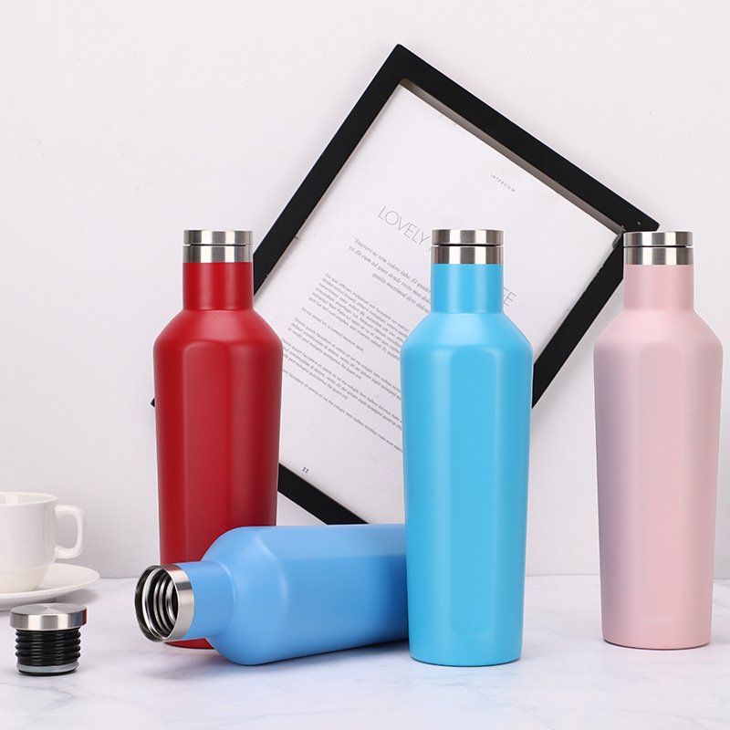 500ml Stainless Steel Wine Tumbler Double Wall Insulated Wine Bottle Vacuum Flask Tumbler BPA Free Water Bottle