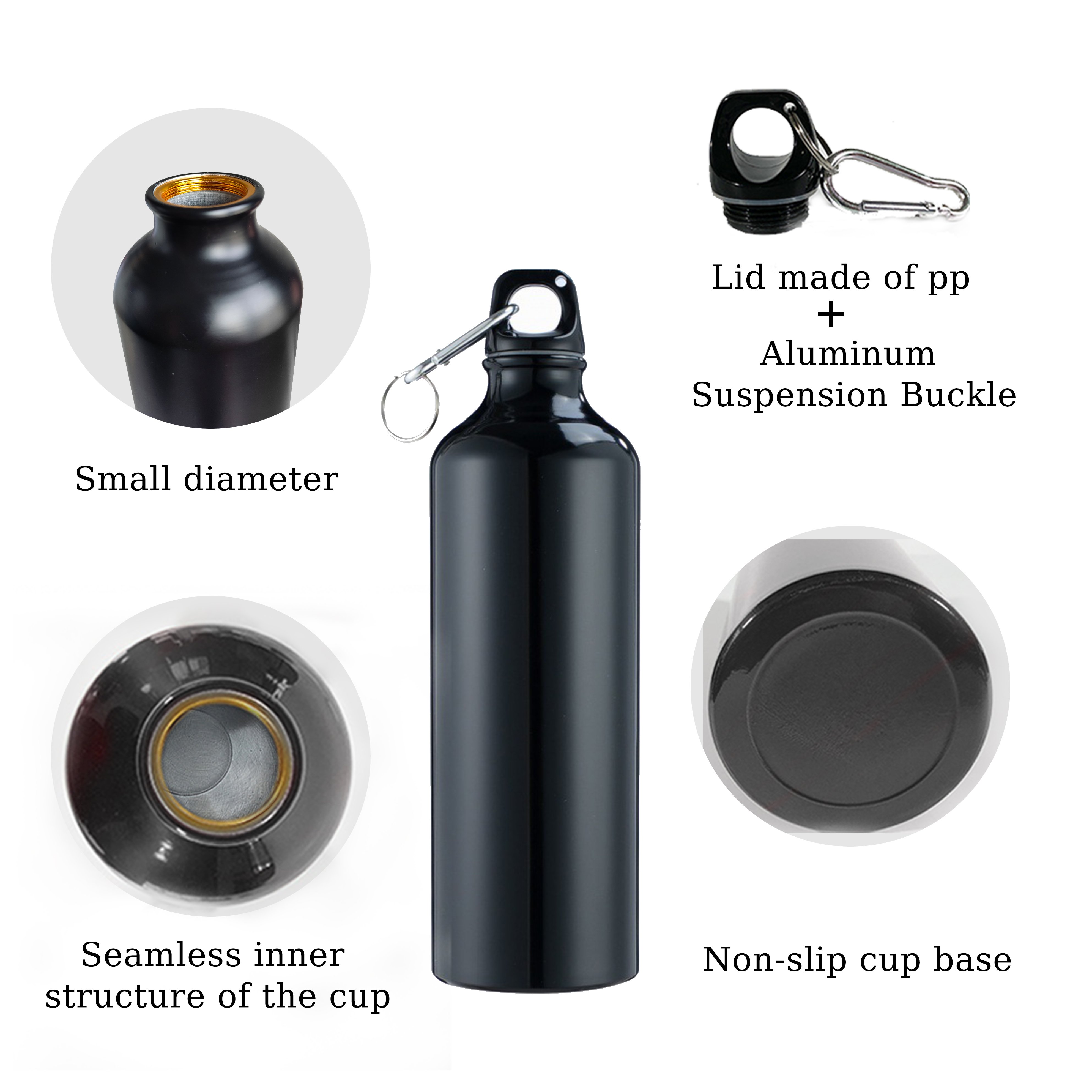 Wholesale Cheap Promotion Outdoor 500ml 750ml 1000ml Sport Blank Aluminium Water Bottle Bicycle water bottle with Company Logo