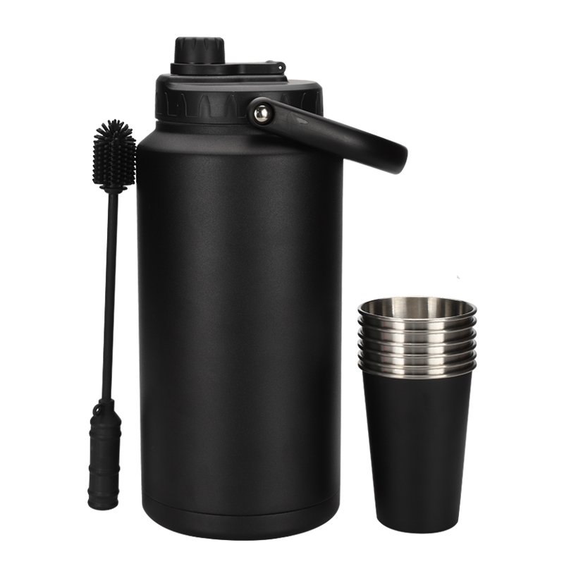 Top Seller Beer Custom Logo Bpa Free 1 Gallon/128oz/2.2l Double Wall Vacuum Sport Insulated Stainless Steel Water Bottle
