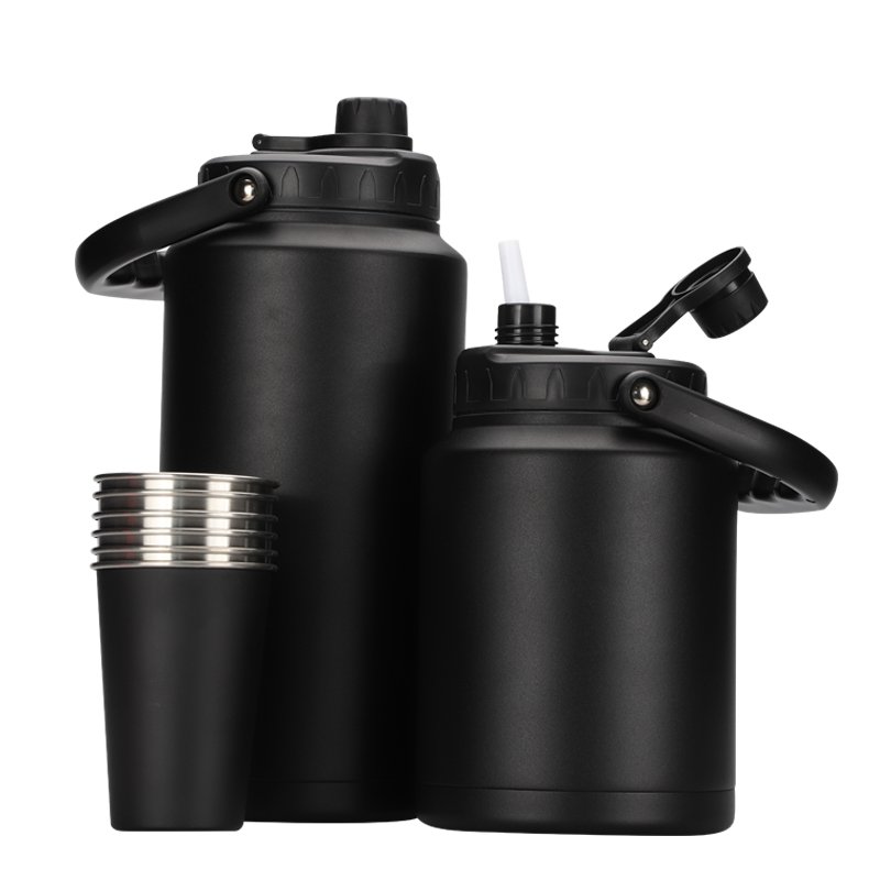 Top Seller Beer Custom Logo Bpa Free 1 Gallon/128oz/2.2l Double Wall Vacuum Sport Insulated Stainless Steel Water Bottle