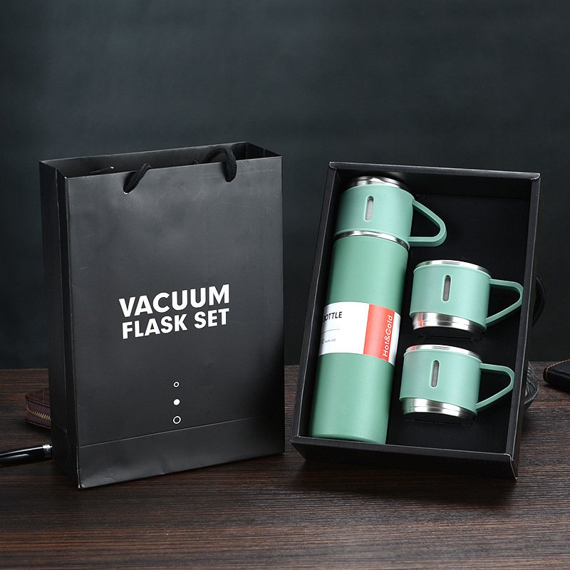 Hot Selling Vacuum Flask Set 500 ml Double Wall Water Bottle Gift Set Vacuum Flask Set