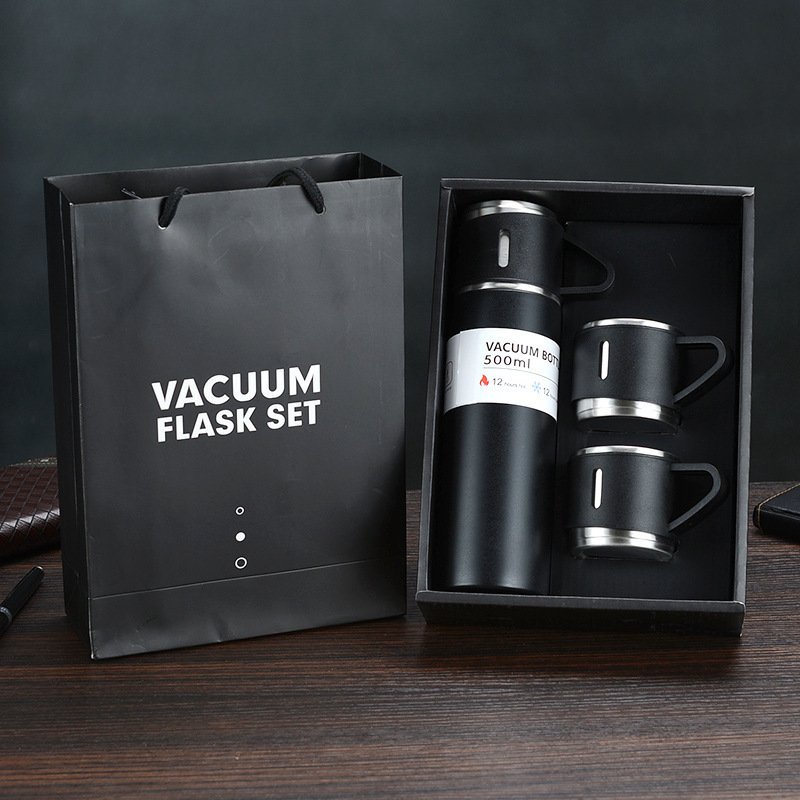 Hot Selling Vacuum Flask Set 500 ml Double Wall Water Bottle Gift Set Vacuum Flask Set
