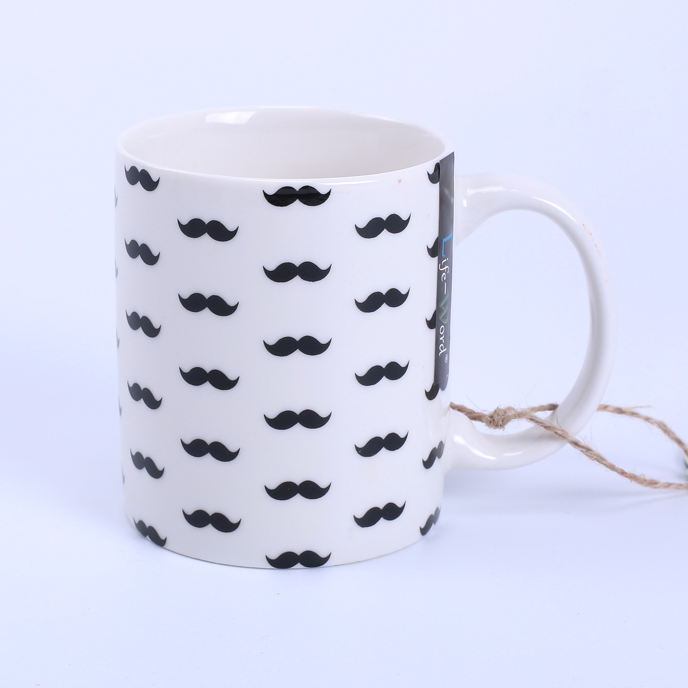 Shaped Coffee Cup Plain White Porcelain Mug Hot Sale Straight Customized Mugs Ceramic Bohemian HANDGRIP Food Contact Safe 350ml