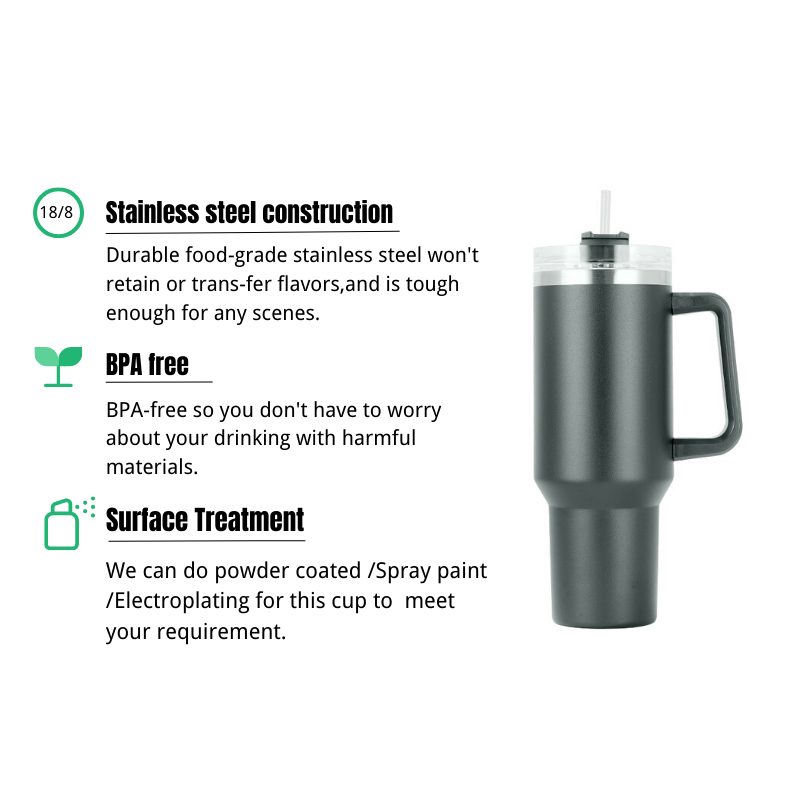 40OZ Tumblers With Handle And Straw Adventure Custom Logo Stainless Steel Vacuum Mug Ready To Ship