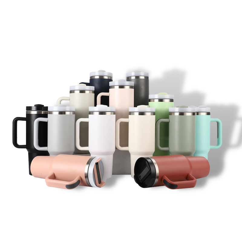 40OZ Tumblers With Handle And Straw Adventure Custom Logo Stainless Steel Vacuum Mug Ready To Ship