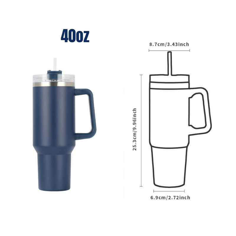 40OZ Tumblers With Handle And Straw Adventure Custom Logo Stainless Steel Vacuum Mug Ready To Ship