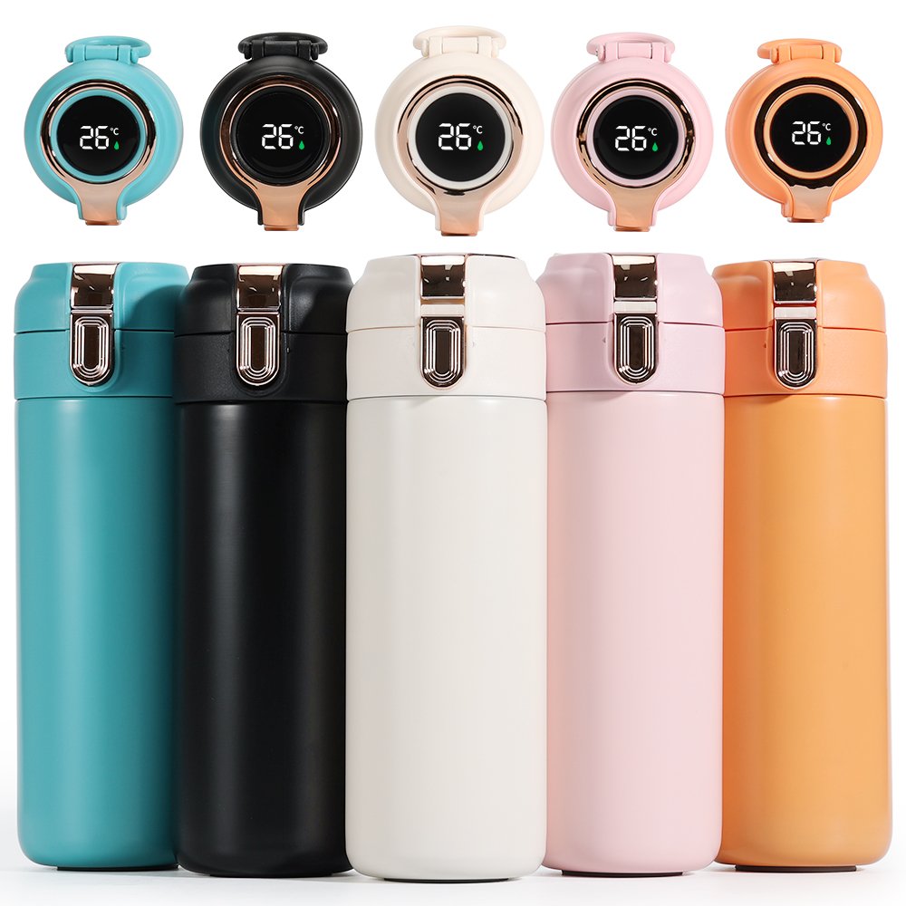 400ML customized smart water bottle smart led cup touch flasks vacuum thermos