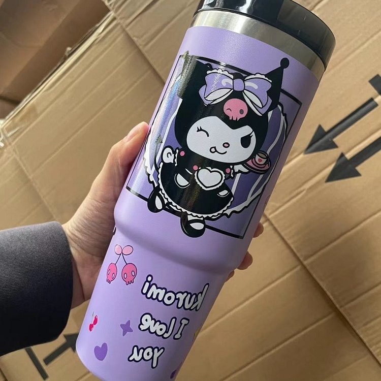 Wholesale 30oz cartoon hello Kittye vacuum cup Cute Lilo Stitch Tumbler Mugs Kawaii sanrioe thermos cup Mouse &Duck cup for gift