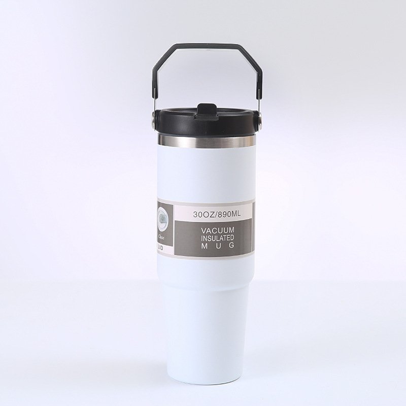 High Quality 500ml 304 Stainless Steel Vacuum Flask Thermos Cup Set Custom Logo Heat Insulation Beer Mugs Lid Hot Business Gift