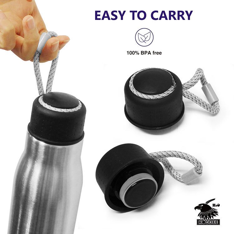 350ml 500ml Wholesale stainless steel water bottles with strap travel portable vacuum flask Insulated water bottles