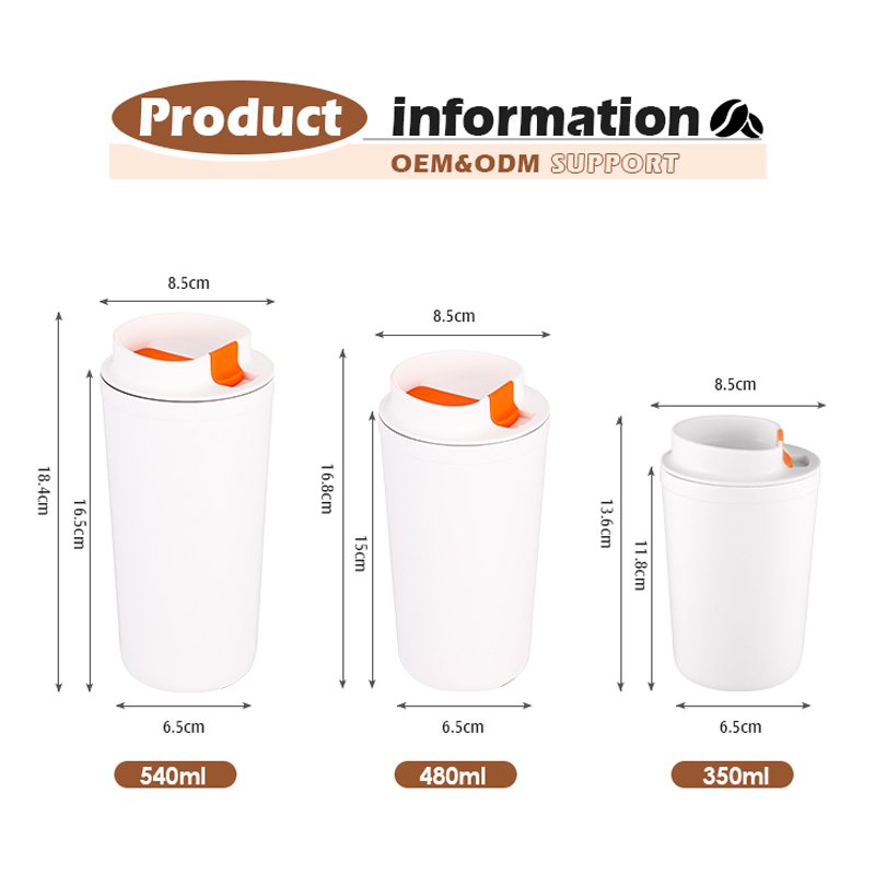 Tumbler Cups Double Vacuum Insulated Cup 480ml White Box Travel Coffee Mugs Sustainable Big Capacity 304 Stainless Steel