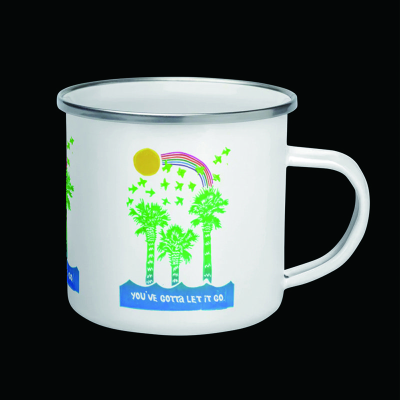 Multi-color More Size Camping Metal Cup Enamel Mug Sublimation With Stainless Steel Rim