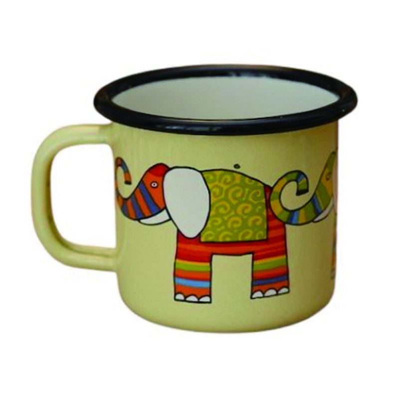 Multi-color More Size Camping Metal Cup Enamel Mug Sublimation With Stainless Steel Rim