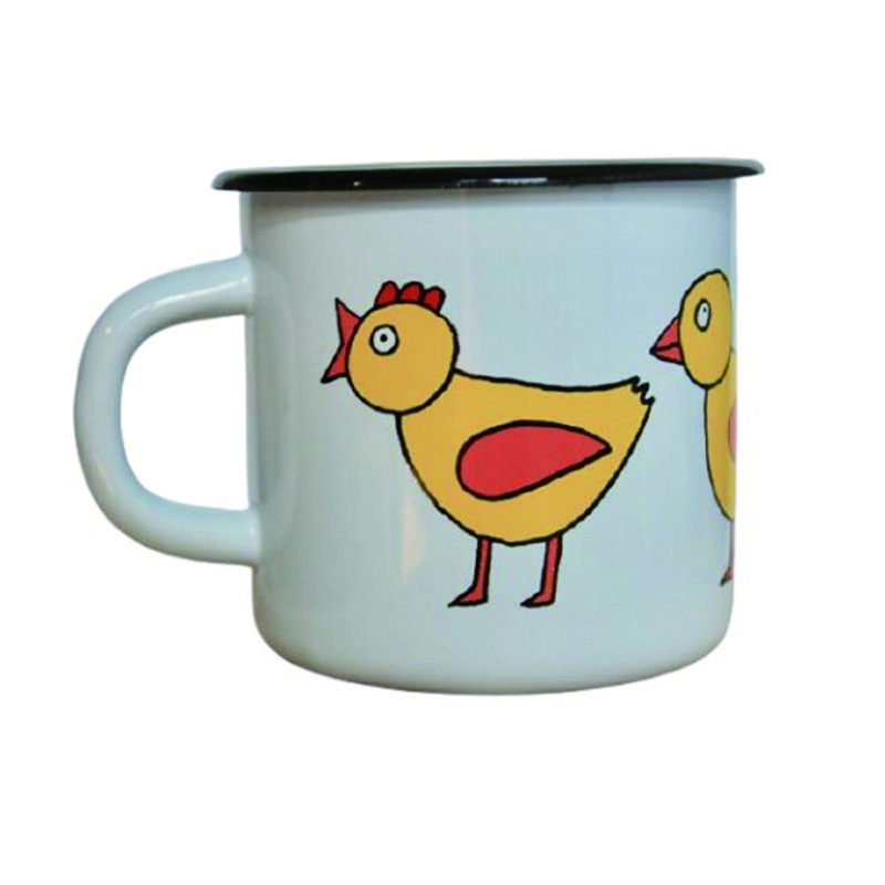 Multi-color More Size Camping Metal Cup Enamel Mug Sublimation With Stainless Steel Rim