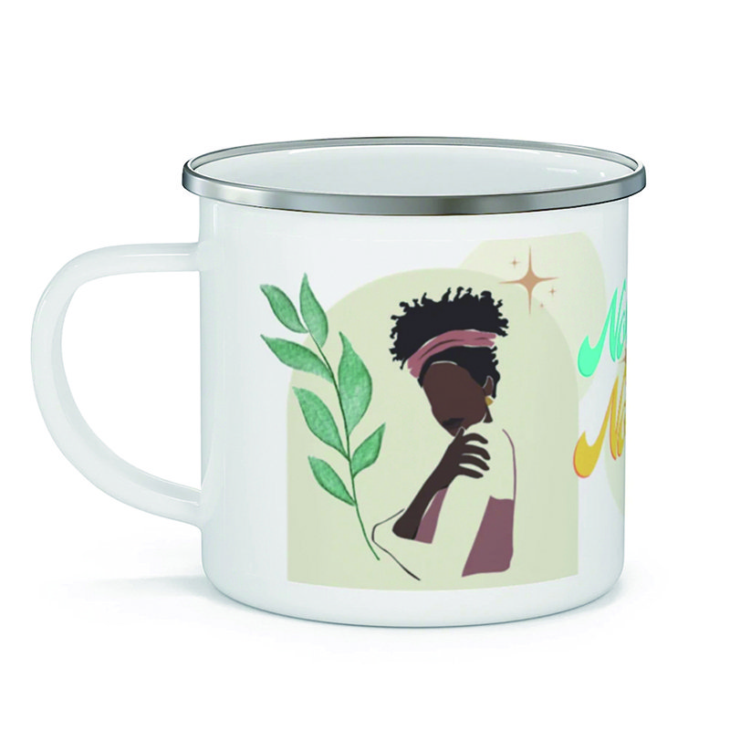 Multi-color More Size Camping Metal Cup Enamel Mug Sublimation With Stainless Steel Rim