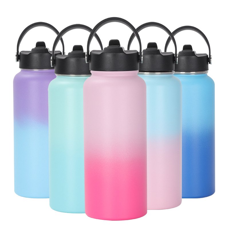 Water Bottle Customized 32 oz Stainless Steel Insulated Termo Botellas Gym De Agua Thermal Water Bottle Vacuum Flask
