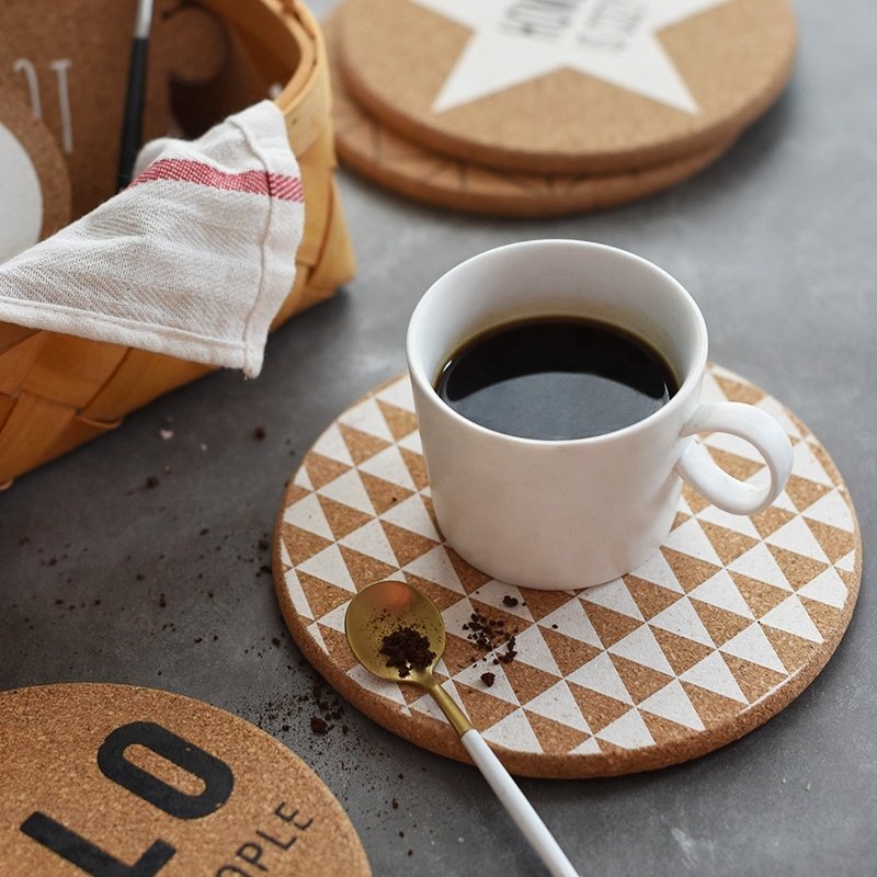 Creative Cork Mug Coaster Thickened Coffee Tea Cup Coaster Pot Dish Bowl Insulation Mat Kitchen Placemat Bowl Pads Home Decor