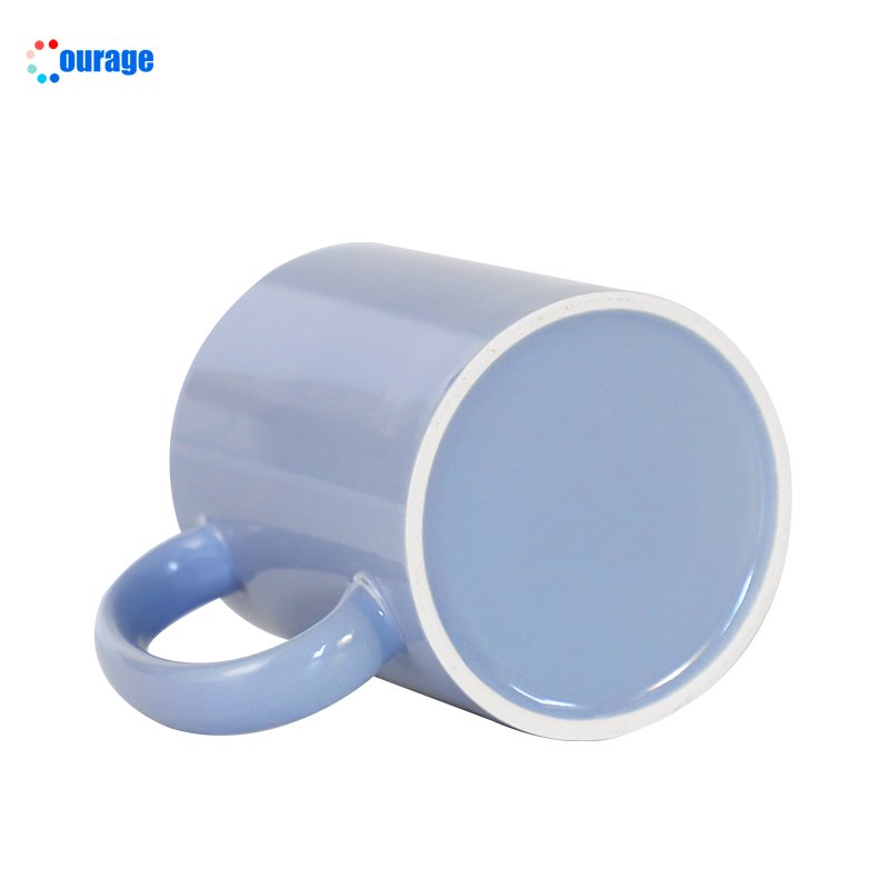 Plain beige color sublimation ceramic blank coffee mugs wholesale 11oz coated sublimation mug cup for sublimation