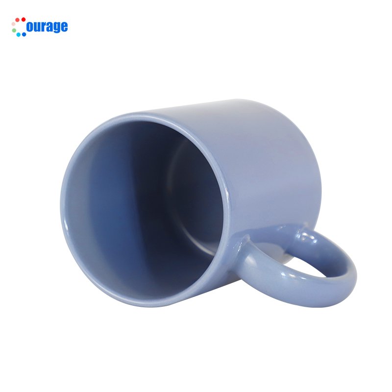Plain beige color sublimation ceramic blank coffee mugs wholesale 11oz coated sublimation mug cup for sublimation