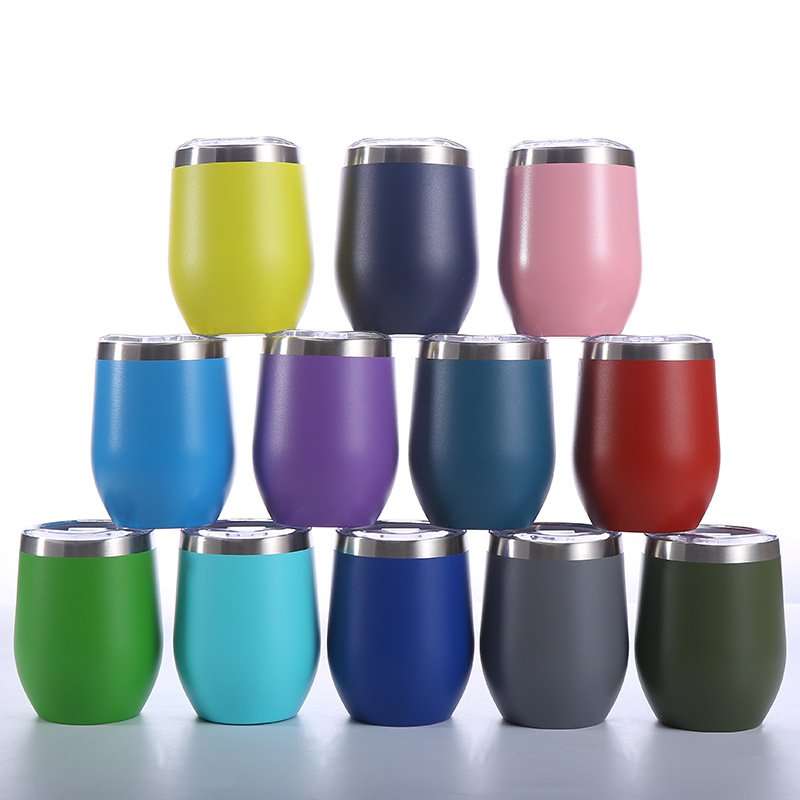 Sustainable Products 2024 12oz Thermal Cup Metal Beer Can Wine Tumbler Insulated Water Bottle Small Thermos Bottle Vacuum Flask