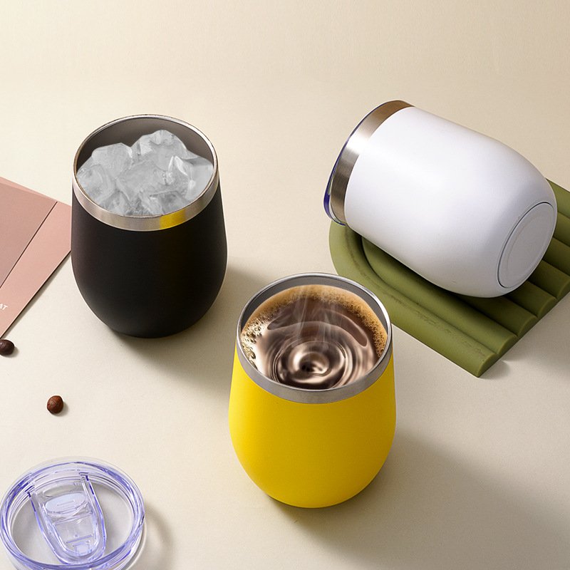 Sustainable Products 2024 12oz Thermal Cup Metal Beer Can Wine Tumbler Insulated Water Bottle Small Thermos Bottle Vacuum Flask
