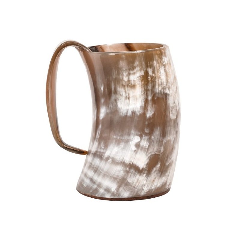 Solid product Elegant Design Handmade Carved High Quality Buffalo Drinking Horn Mug Good Style Viking Wine Mug Hot Selling
