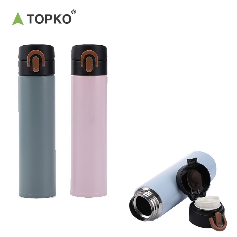 TOPKO Stainless Steel Vacuum Flask Water Bottle Travel 380ML Sport Water Bottle with Lid Stainless Steel Water Bottle