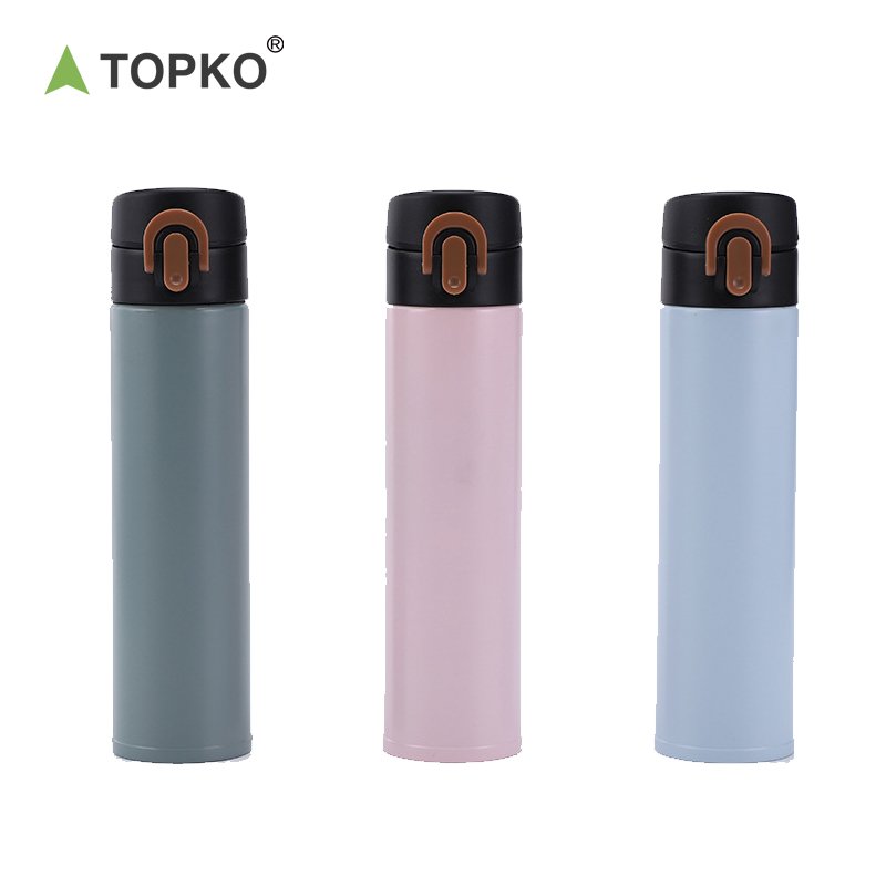 TOPKO Stainless Steel Vacuum Flask Water Bottle Travel 380ML Sport Water Bottle with Lid Stainless Steel Water Bottle