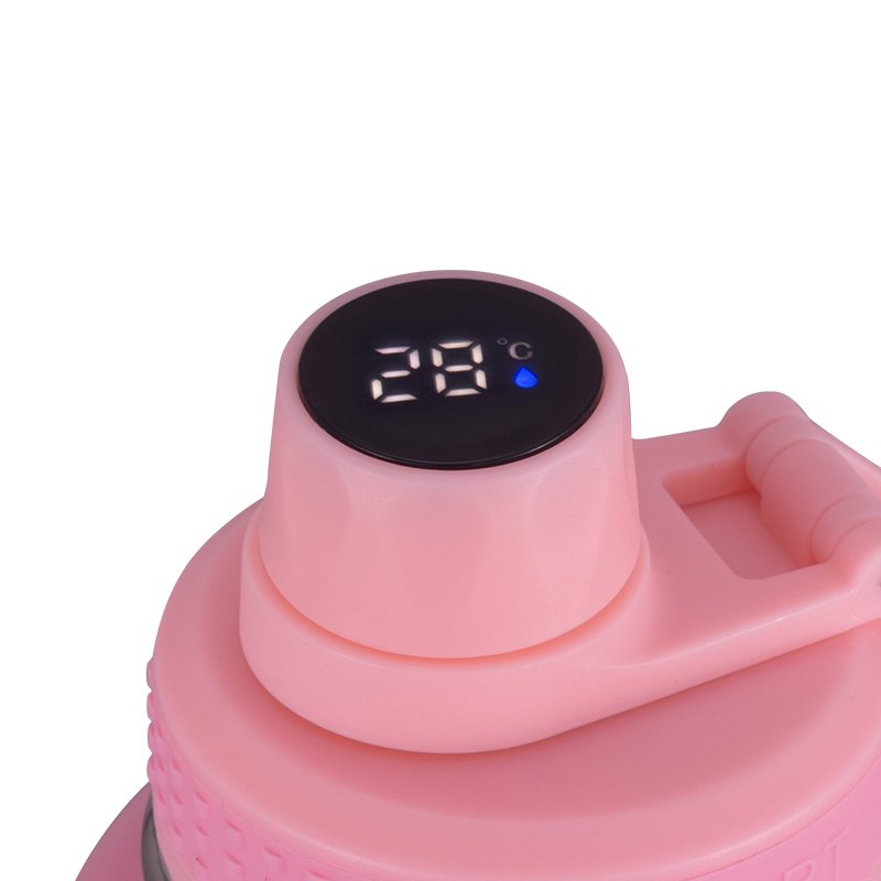 Customized logo Led Temperature Display double wall insulated Vacuum Flask wide mouth stainless steel Sport smart water bottle