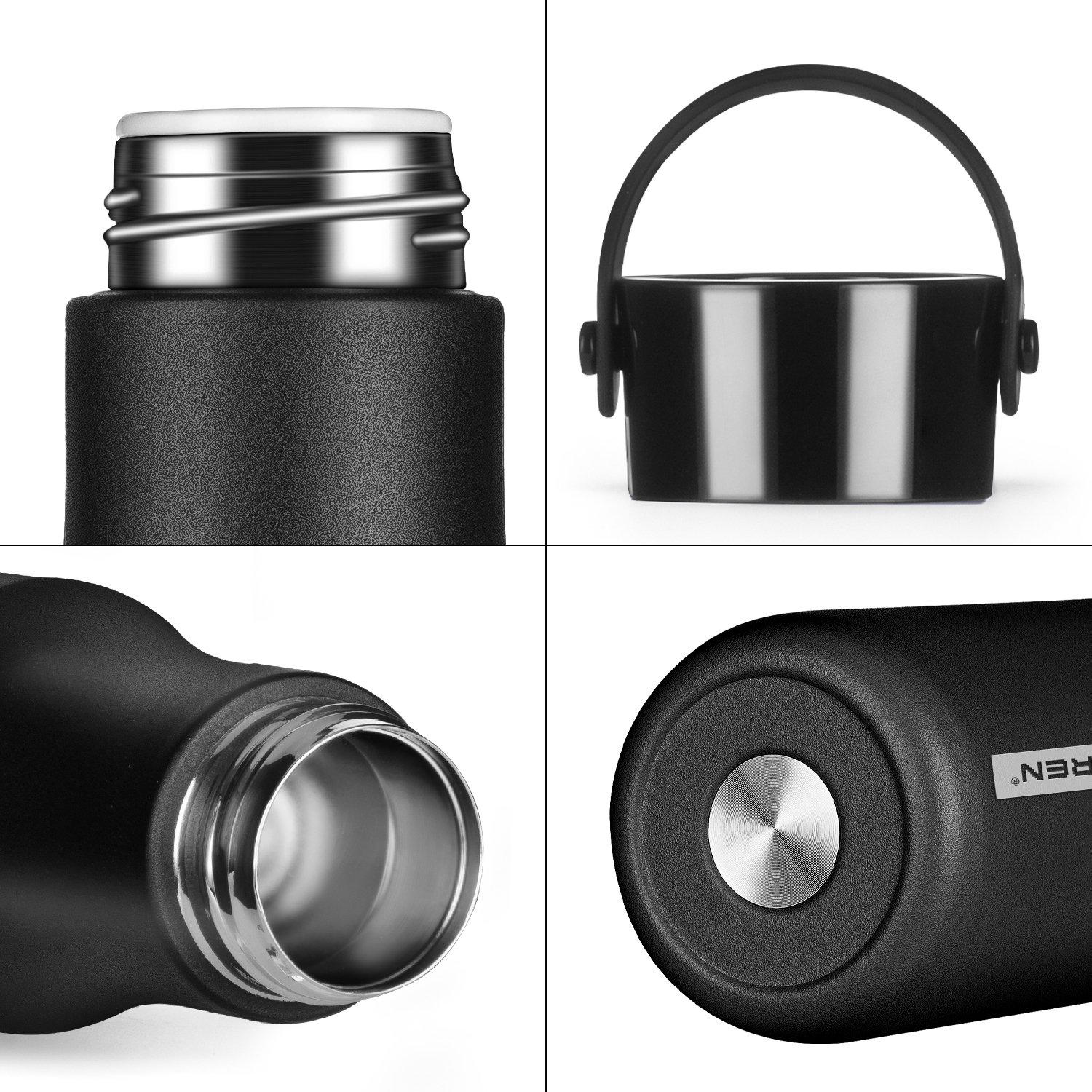 480 ML Eco Friendly Cheap Insulated Thermos Flask Carry Out Handle Double Wall Water Bottle Stainless Thermal Vacuum Flask