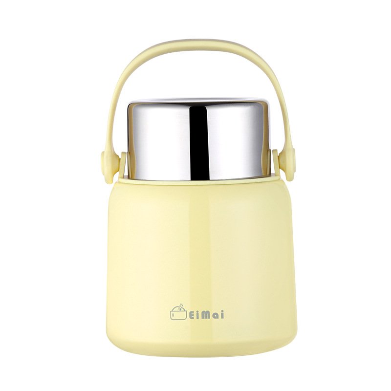 Stainless Steel Warming Vacuum Flask Suitable For Office Workers and Students to Carry Meals Heat Preservation Small Bucket
